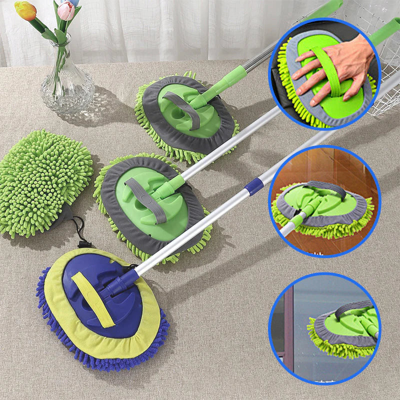 ⏳Time-Limited Special⏰Durable Aluminum Long Handle Telescopic Car Wash Mop – Soft Microfiber, Scratch-Free & Adjustable Length ✨