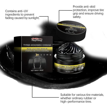 ✨ Tire wax – restores black gloss, blocks UV, repels dirt. Easy & quick! 🚗