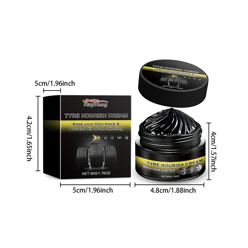 ✨ Tire wax – restores black gloss, blocks UV, repels dirt. Easy & quick! 🚗