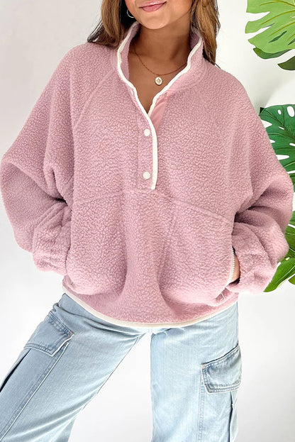 Women’s Half Snap Long Sleeve Sweatshirt
