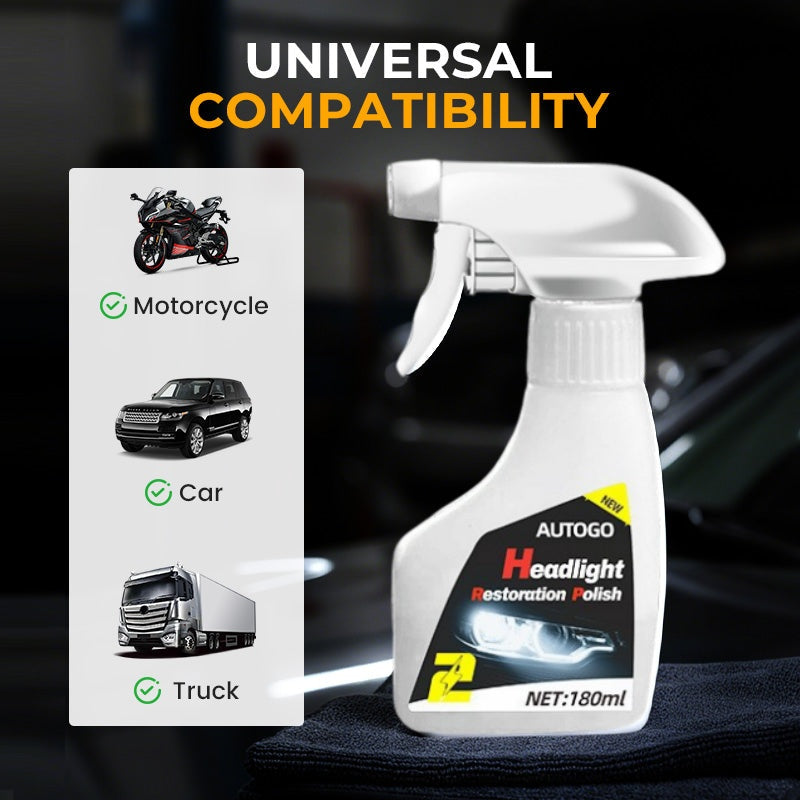 180ml Professional Car Headlight Restorer with Sponge🧽🚗