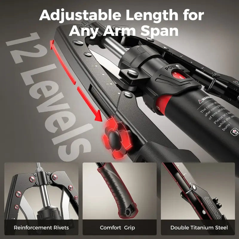 💪🔥 2-in-1 Hydraulic Twister Arm Trainer | w/ Ab Wheel + Hooks | 22–440lbs Adjustable | Home Full-Body Gym for Men & Women